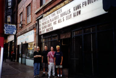 Michael Shelley Band outside The Double Door, Chicago