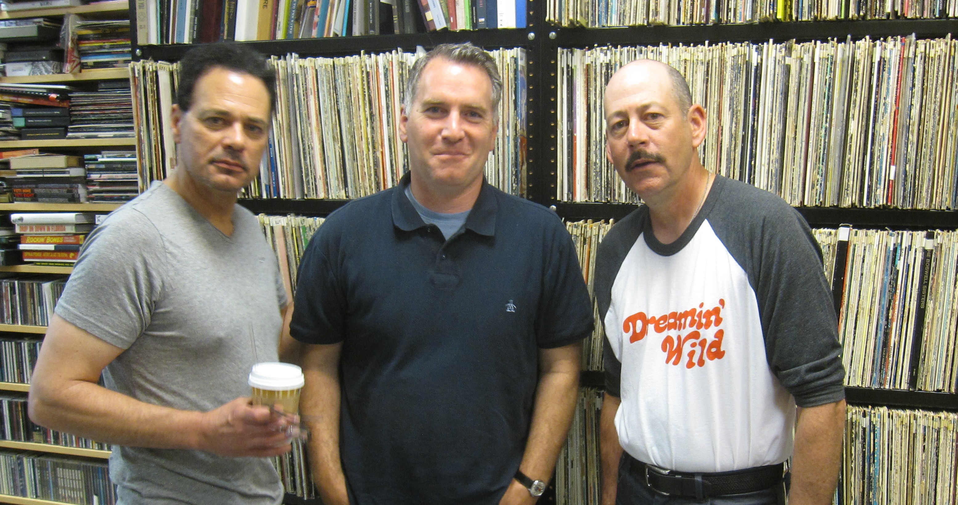 Donnie and Joe Emerson at WFMU with Michael Shelley